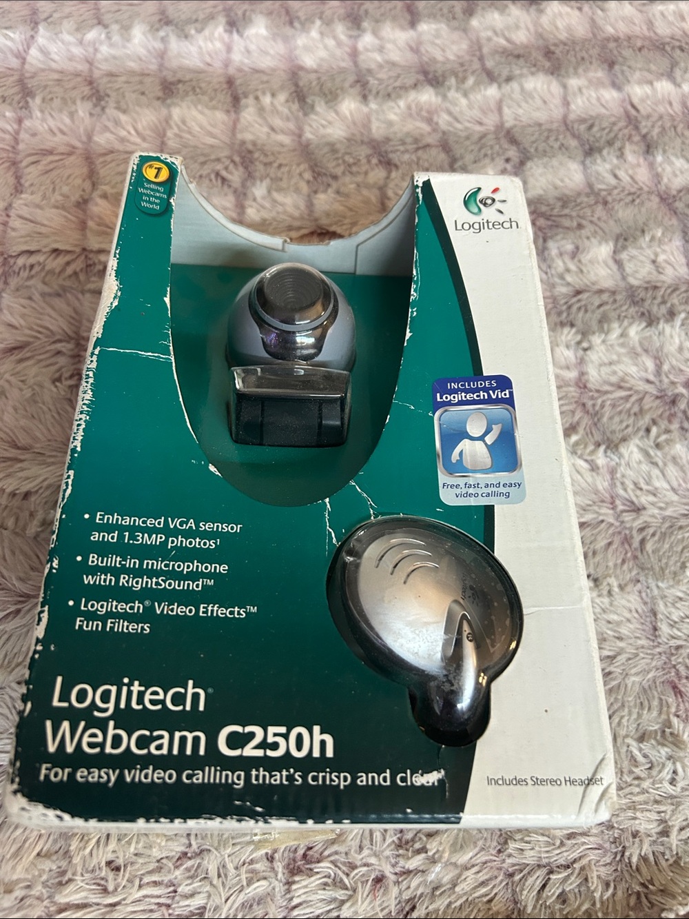 Logitech Webcam C250h - Black and Silver Compact USB Camera